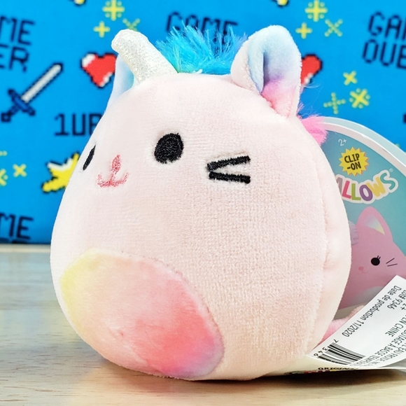 Squishmallow Sabrina the Caticorn 3.5" Clip UltraSoft Stuffed Plush Toy NWT - Picture 6 of 12